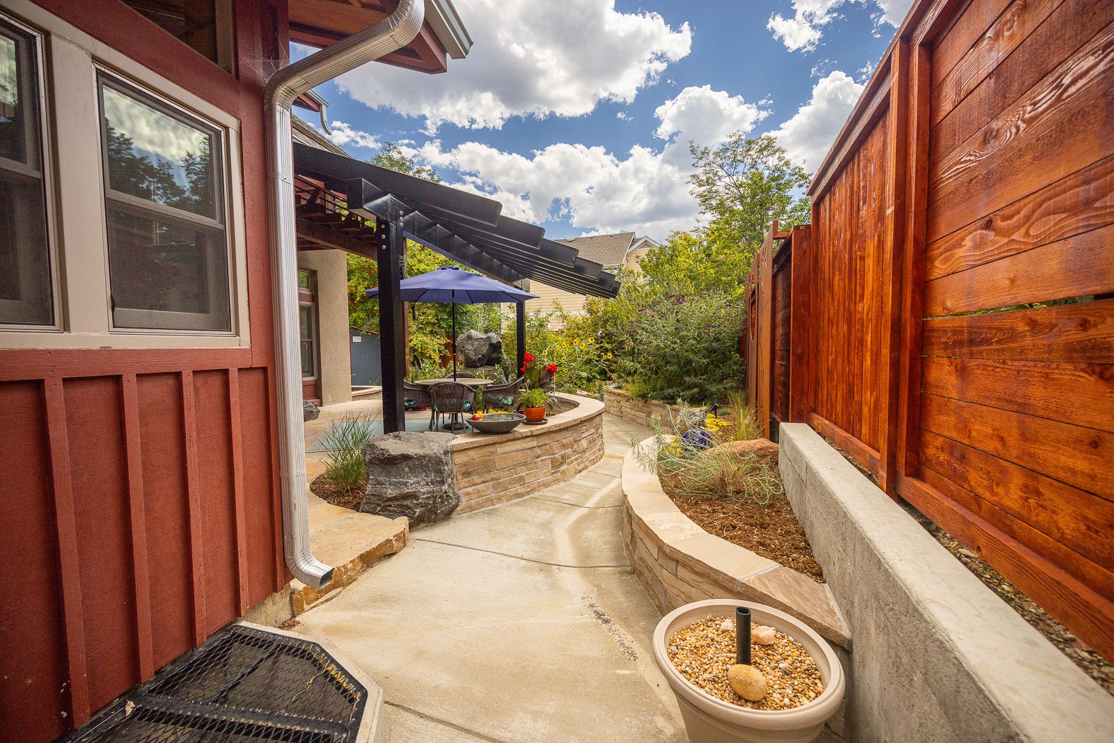 fence providing privacy for a homeowner's backyard